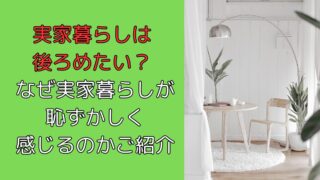 実家暮らしは後ろめたい？